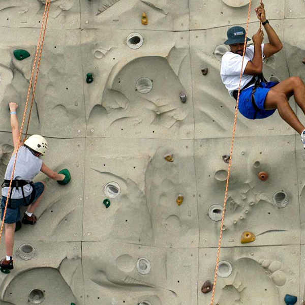Fiber rock climbing wall Water Zorb